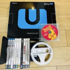 【完動品・完備品】WiiU本体　黒　直ぐに遊べるソフトセット