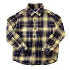 ユニクロ　チェック柄長袖ネルシャツ　１１０cm