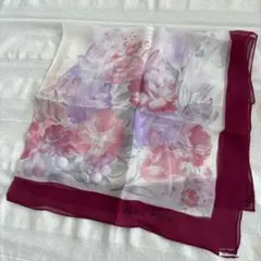 Nina Ricci シルク　スカーフ　鳥　花柄　ニナリッチ　SILK 絹のサムネイル