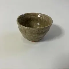 柴田雅章｜灰釉 筒描 猪口｜スリップウェア 丹波 生田和孝 河井寛次郎