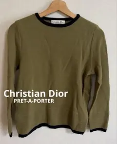 Christian Dior ディオール ウールニットシャツ 赤紫 プレタポルテ 