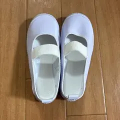 ホワイト上履き 16.0cm ストラップ付き