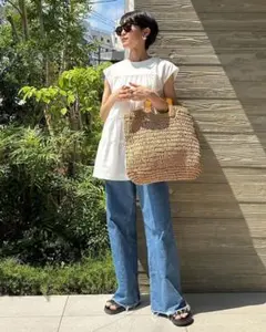 Riberry スクエアハンドル かごバッグ　美品