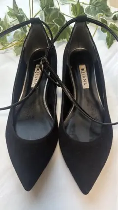 DIANA ダイアナ　フラット　黒 ポインテッドトゥ 38 上品 きれいめのサムネイル