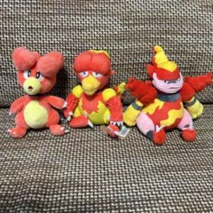 ポケモン fit ブビィ ブーバー ブーバーン ぬいぐるみ 進化セット