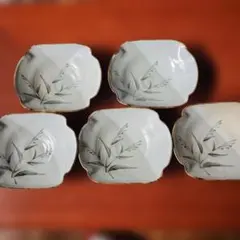 たち吉　植物模様 鉢皿 5枚セット