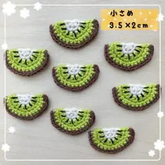 【小さめ】コットン糸のキウイモチーフ８枚