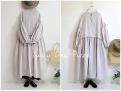 ネストローブ風 2way ボリュームスリーブワンピース ハンドメイドお好きな方に