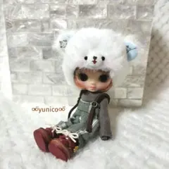 プチブライス ペロくまちゃんのかぶりもの 帽子 アウトフィット