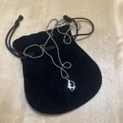 クリスチャンディオール　シルバーネックレス　ポーチ付き