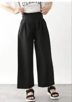 GLOBAL WORK 起毛イージーケアサス付きパンツ　150cm ブラック