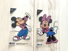 未使用 ミッキー・ミニー ステッカー 2枚セット 25周年 記念 シール 可愛い