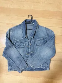 ライトブルーデニムジャケット短丈