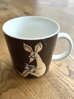 アラビア　ブラウン　スミスマグ　割れ有り