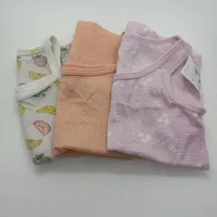 ベビー肌着　ユニクロ3点セット　コットンメッシュ　80サイズ