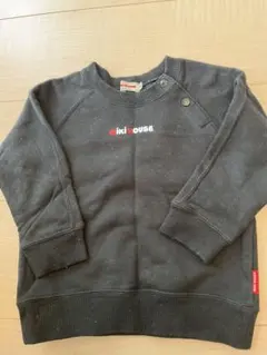 MIKI HOUSE ブラック トレーナー 90cm