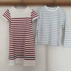 無印良品　150センチ　半袖ワンピース　長袖Tシャツ　セットのサムネイル