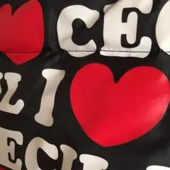 セシル トートバッグ ロゴ入り 黒