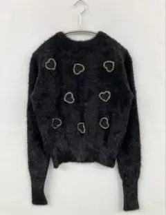 opium darkwear star black shaggy knit - メルカリ