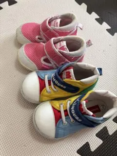 ミキハウス カラフルスニーカー 2足セット 15.0cm14.5cm