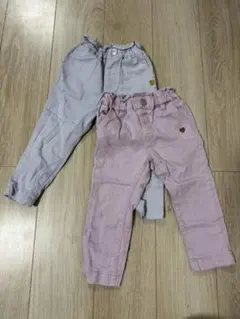 petitmain ハートポケット付きカジュアルパンツ 100cm セット