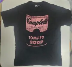 UNIQLO キャンベル プリント Tシャツ ブラック