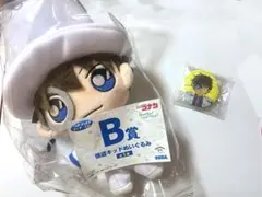 セガラッキーくじ　怪盗キッド　B賞　ぬいぐるみ　缶バッジ　セット　名探偵コナン