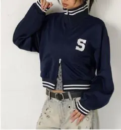 新品WHO'S WHOgallerySロゴコンパクトトラックジャケット　ネイビー