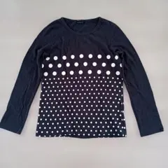FITH　フィス　ドット柄　長袖　ロンT　Tシャツ 黒　150