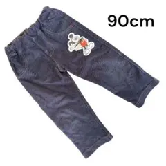 ミッキー デニム風パンツ 90cm
