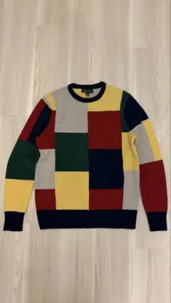 Brooks Brothers パッチワークラムウールセーター XSのサムネイル