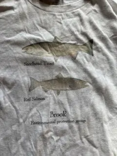 Brook™ 魚デザイン グレーTシャツ Lサイズ - メルカリ