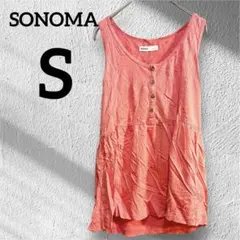 SONOMA 【S】オレンジ ノースリーブ タンクトップ