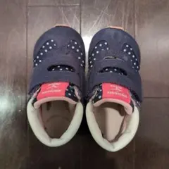 ミキハウス×MIZUNO コラボ ネイビー ドット スニーカー 13.5cm