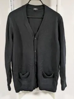 UNIQLO ブラック Vネック カーディガン XL