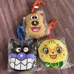 バイキンマン　メロンパンナ、チーズ　ミニポシェット　お財布