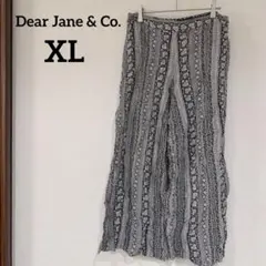 美品✨Dear Jane & Co. 【XL】ワイドパンツ 花柄 柄パンツ