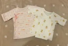 Bebeとクマ柄　肌着2枚セット(サイズfreeとサイズ50)