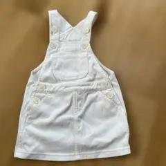 無印サロペットスカートホワイト110cm