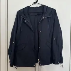 ネイビー 紺 フード付きジャケット Lサイズ