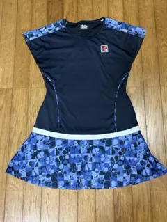 テニスウェア　レディース　ローチェワンピース　ネイビーLのサムネイル