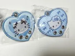 匿名配送　キティ　刺繍カスタム　キーホルダー　2点セット