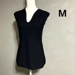 美品 ユニクロ Mame Kurogouchi 3Dノースリーブセーター 黒 M