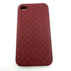 GUCCI グッチ シリコン iPhone ケータイカバー ロゴ モノグラム 赤のサムネイル