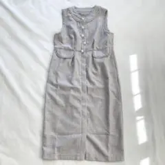 大きいサイズ ルイルエブティック パールモチーフミックスツイードワンピース 3L