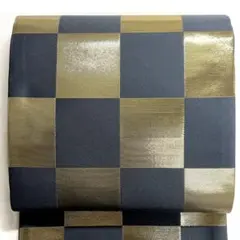 未着用　振袖帯　NAKAMURA 金襴　袋帯　洗える着物　市松　着物　030k