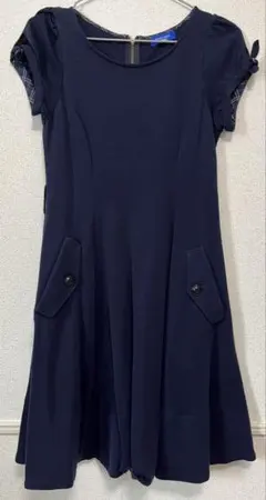 BLUE LABEL CRESTBRIDGE 半袖ワンピース ネイビー