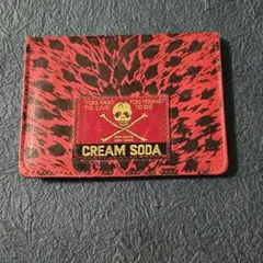 昭和宝物金タグCREAM SODA赤ヒョウ柄キーケースクリームソーダ - メルカリ