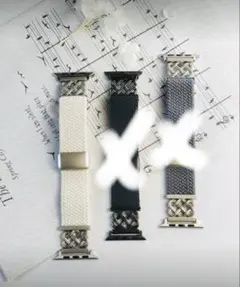 ラスト1点【新品】AppleWatchバンド 38/40/41mmホワイト伸縮可