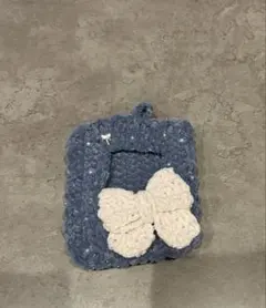 リボン　トレカケース　編み物